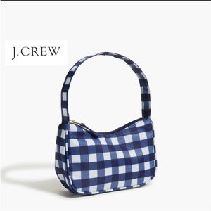 J.Crew NWT Navy and White Gingham Purse Sold Out Online
